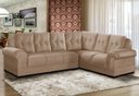 Ver imagem 1 de Sofá de Canto Rubi 5 Lugares Suede 2,67x2,02m Base Removível Sofá Casa