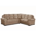 Ver imagem 2 de Sofá de Canto Rubi 5 Lugares Suede 2,67x2,02m Base Removível Sofá Casa