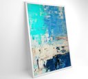 Ver imagem 1 de Quadro Abstrato Predominação Azul - 80x120 Cm - Tecido Canvas