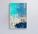 Ver imagem 5 de Quadro Abstrato Predominação Azul - 80x120 Cm - Tecido Canvas