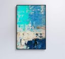 Ver imagem 6 de Quadro Abstrato Predominação Azul - 80x120 Cm - Tecido Canvas