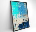 Ver imagem 3 de Quadro Abstrato Predominação Azul - 80x120 Cm - Tecido Canvas