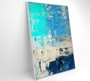 Ver imagem 2 de Quadro Abstrato Predominação Azul - 80x120 Cm - Tecido Canvas