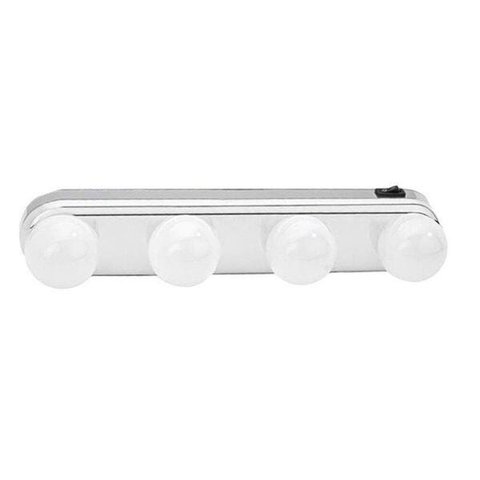 Luz de Espelho Maquiagem Camarim LED 4 Lâmpadas Sem Fio
