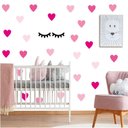 Ver imagem 3 de Kit 2 Cílios Olhos Fechados Adesivos Parede Infantil + Coração