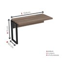Ver imagem 2 de Complemento da Mesa Plataforma 134x60 Pe40 Preto-walnut