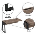 Ver imagem 3 de Complemento da Mesa Plataforma 134x60 Pe40 Preto-walnut