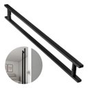 Ver imagem 1 de Puxador de Porta Madeira Vidro 60cm Aço Inox 304 Preto Fosco Brinovar