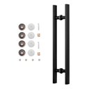 Ver imagem 5 de Puxador de Porta Madeira Vidro 60cm Aço Inox 304 Preto Fosco Brinovar