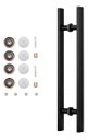 Ver imagem 5 de Puxador de Porta Madeira Vidro 60cm Aço Inox 304 Preto Fosco Brinovar