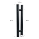 Ver imagem 7 de Puxador de Porta Madeira Vidro 60cm Aço Inox 304 Preto Fosco Brinovar