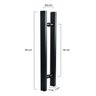 Puxador de Porta Madeira Vidro 60cm Aço Inox 304 Preto Fosco Brinovar - 7