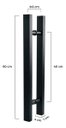 Ver imagem 7 de Puxador de Porta Madeira Vidro 60cm Aço Inox 304 Preto Fosco Brinovar