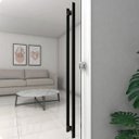 Ver imagem 2 de Puxador de Porta Madeira Vidro 60cm Aço Inox 304 Preto Fosco Brinovar