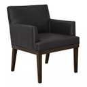 Ver imagem 4 de Kit 2 Poltronas Decorativa Para Sala Vitória Courino Preto