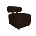 Ver imagem 4 de Poltrona Decorativa Livi Design Slim Orgânica Arredondada Boucle Marrom