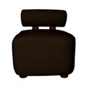 Ver imagem 5 de Poltrona Decorativa Livi Design Slim Orgânica Arredondada Boucle Marrom