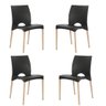 Kit 4 Cadeiras Cannes Preto - 1