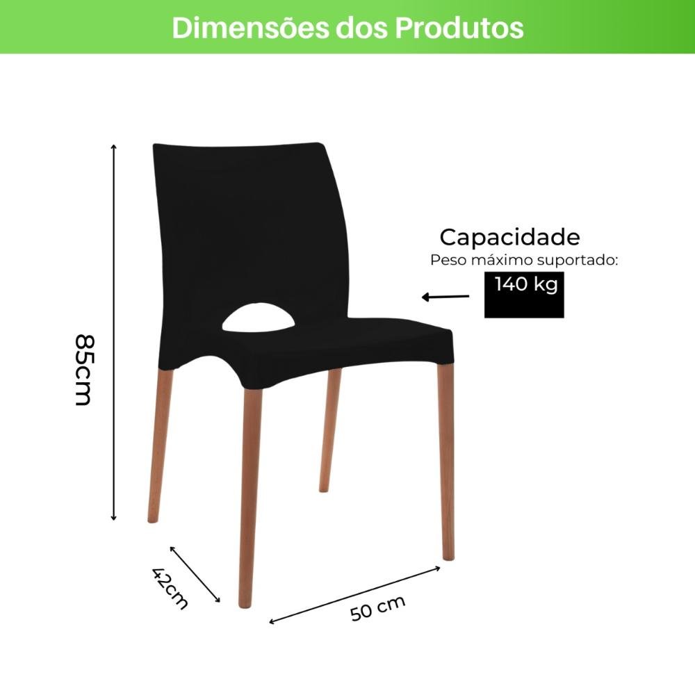 Kit 4 Cadeiras Cannes Preto - 2