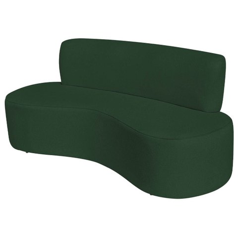 Sofá Curvo 3 Lugares Amsterdã 160cm Suede