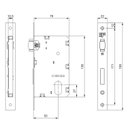 Ver imagem 2 de Fechadura Rolete Externa 821r55cr 55mm Roseta Redonda Cromado Zamac 3f