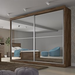 Guarda Roupa Verona Plus 2 Portas Espelho Mdf - Mademarcs - 1
