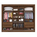 Ver imagem 3 de Guarda Roupa Casal 2 Portas de Correr 4 Gavetas Verona Plus - Mademarcs