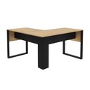 Ver imagem 2 de Mesa de Canto para Escritório 136cm Me4181 Amêndoa/preto Tecnomobili