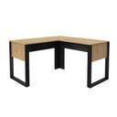 Ver imagem 1 de Mesa de Canto para Escritório 136cm Me4181 Amêndoa/preto Tecnomobili