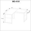 Ver imagem 5 de Mesa de Canto para Escritório 136cm Me4181 Amêndoa/preto Tecnomobili