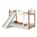 Ver imagem 2 de Beliche Magia Branca e Nature com Escorregador Gabrielli