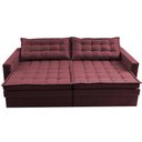 Ver imagem 6 de Sofá sem Caixa Retrátil Baú 1,60m Cama Inbox Secret Suede Velusoft Vinho