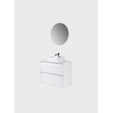 Ver imagem 2 de Gabinete para Banheiro com Cuba e Espelho Redondo 80cm Mdf Branco Dubai - On Móveis