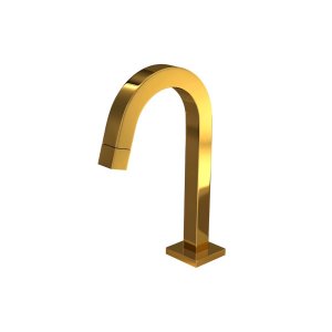 Torneira Lavatório Banheiro Baixa Quadrada Easy Dourada