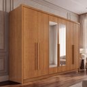 Ver imagem 1 de Guarda-Roupa Casal com Espelho 6 Portas e 6 Gavetas Multimóveis Crnvh-GRP140 Cinamomo