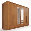 Ver imagem 2 de Guarda-Roupa Casal com Espelho 6 Portas e 6 Gavetas Multimóveis Crnvh-GRP140 Cinamomo