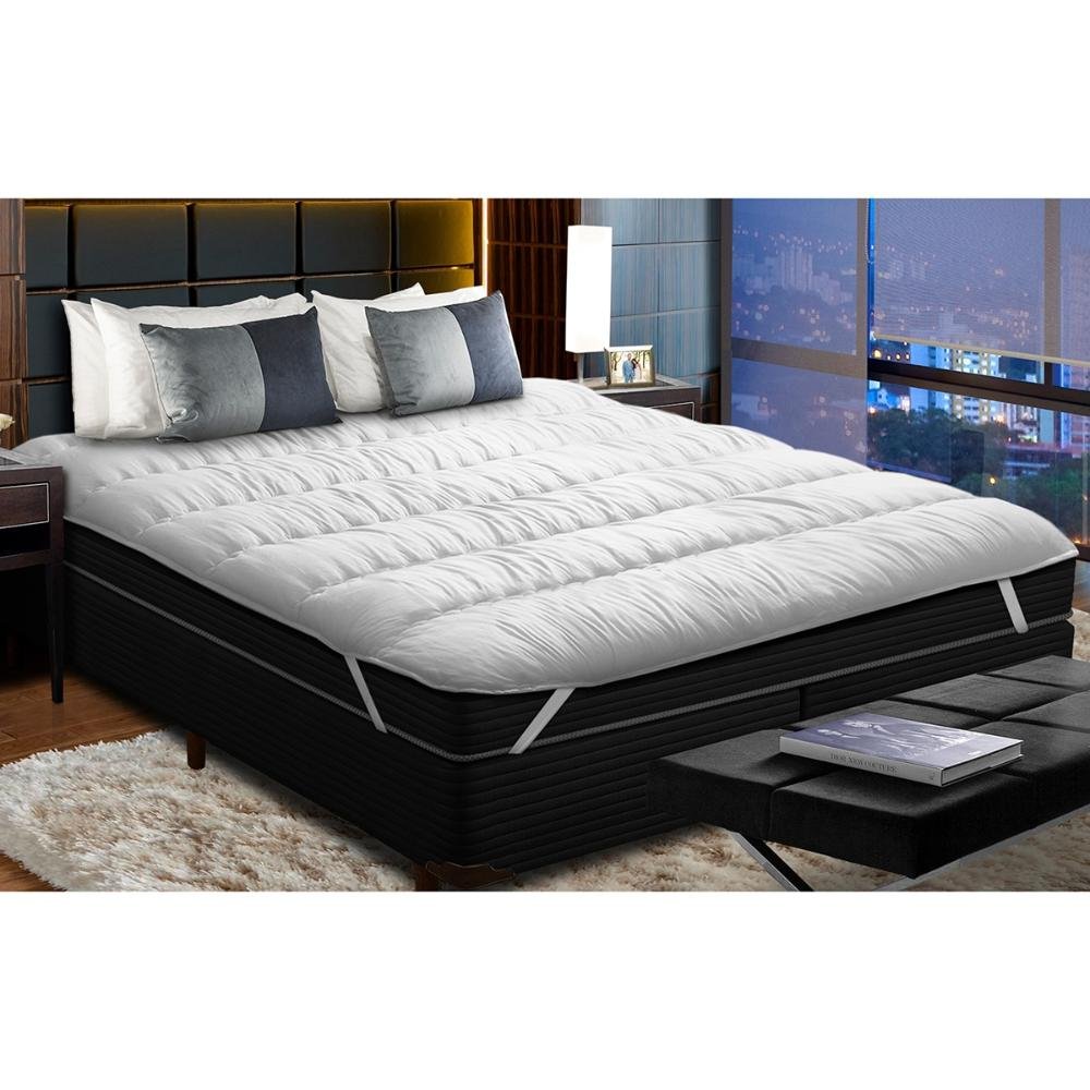 Pillow Top Solteiro Trevalla Cloud Micropeletizado Camurça MadeiraMadeira