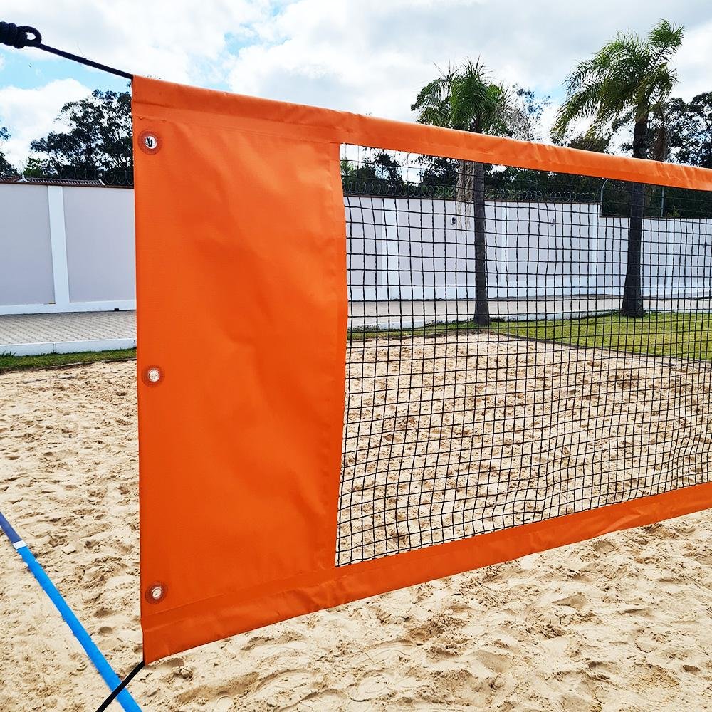 Rede Beach Tennis com banda lateral Zaka Laranja 8,60m x 0,80m