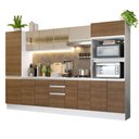 Ver imagem 3 de Armário de Cozinha Completa 100% MDF 300 cm Branco/Rustic/Crema Smart Madesa 01