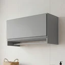 Ver imagem 2 de Armário Multiuso Aéreo com Cabideiro Grécia L03 Cinza - Lyam
