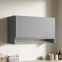 Ver imagem 1 de Armário Multiuso Aéreo com Cabideiro Grécia L03 Cinza - Lyam
