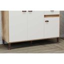 Ver imagem 3 de Balcão de Cozinha Torino C/ 3 Portas e 1 Gaveta S/ Tampo 120cm Mel/off White - Movelbento