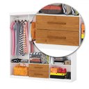 Ver imagem 5 de Guarda-roupa Solteiro Aurora 6 Portas 2 Gavetas Branco/cinamomo - Carioca Móveis