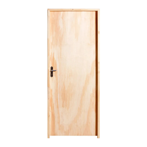 Porta de Abrir Madeira Amescla Lisa 2,10x0,72 Batente 14 C/ Fechadura Básica Lado Esquerdo