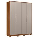 Ver imagem 2 de Guarda Roupa Casal 180cm 4 Portas Atren D02 Nogueira/nude - Mpozenato