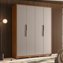 Ver imagem 1 de Guarda Roupa Casal 180cm 4 Portas Atren D02 Nogueira/nude - Mpozenato