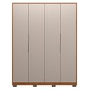Ver imagem 6 de Guarda Roupa Casal 180cm 4 Portas Atren D02 Nogueira/nude - Mpozenato