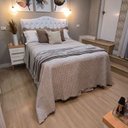 Ver imagem 6 de Cabeceira Estofada 1.40 para Cama Box Casal Capitonê Dubai Corino Branco - Lh Móveis