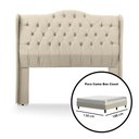 Ver imagem 7 de Cabeceira Estofada 1.40 para Cama Box Casal Capitonê Dubai Suede Areia - Lh Móveis