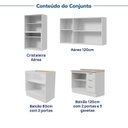 Ver imagem 6 de Cozinha Planejada 4 Peças com Tampo com Cristaleira Marselha CabeCasa MadeiraOriginals Branco